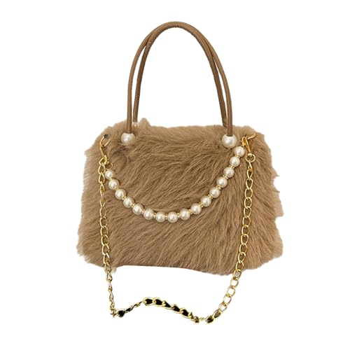 Fahoujs Elegante Perlen Verziert Pelzige Umhängetasche Geräumige Pelzige Geldbörse Crossbody Taschen Satchel Handtasche Große Kapazität Crossbody Fahoujs Elegante Perlen Verziert Pelzige Umhängetasche Geräumige Pelzige Geldbörse Crossbody Taschen Satchel Handtasche Große Kapazität Crossbody von Fahoujs