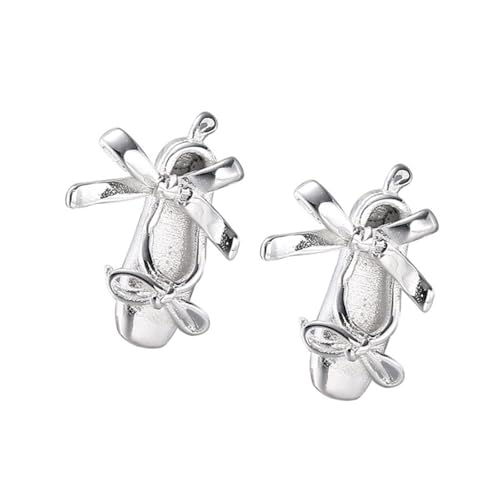 Fahoujs Elegante Silberne Ballettschuhohrringe Schöne Ballettschuhohrringe Schmuck Zur Verbesserung des Alltags Und Formellen Outfits von Fahoujs