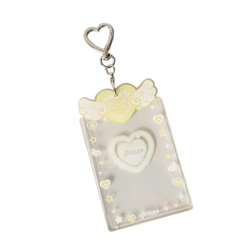 Fahoujs Fotokardhalter Schlüsselbund Mit Glitzern Angel Wing Schöner Schlüsselbund Zubehör Trendy Card Organisatoren Für Kreditkarten Modischer Kartenschutzschutz von Fahoujs