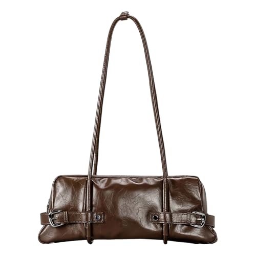 Fahoujs Frauen Bag PU Leder Achselmodet Handtasche Retro Achsel Große Kapazität Schulter Reißerei von Fahoujs