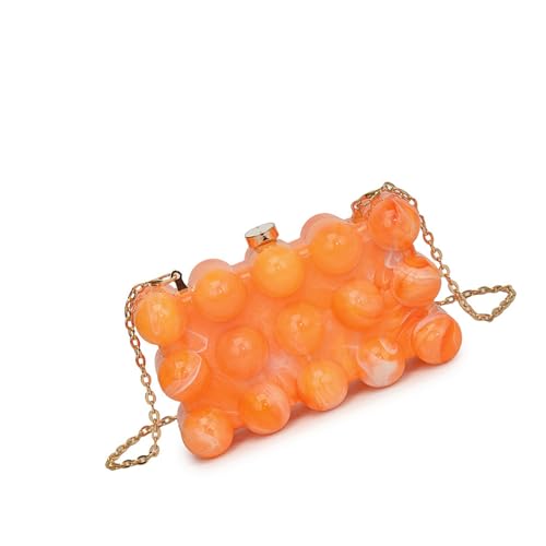 Fahoujs Frauen Tasche Modische Crossbody Bubble Acryl Handtasche Kette Gurtschalter Abend Für Party Frauen Abendkette Gurt Schulter Acrylhand Handtasche Mode Crossbody von Fahoujs