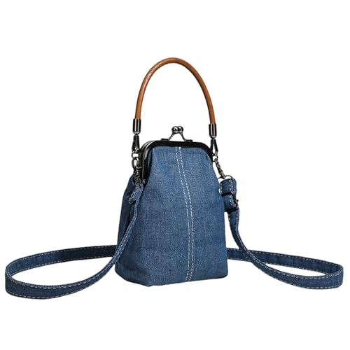 Fahoujs Frauen Umhängetasche Kuss Schloss Crossbody Pendeln Modehandtasche Stylish Top Messengers Telefon Frauen Einfacher Crossbody Top Handtasche Kuss Schloss Schulter Schulter von Fahoujs