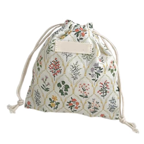Fahoujs Funktionelle Blumen Draw String Aufbewahrungsbeutel Hörphone Schlüsselbeutel Für Make Up Essential Und Kleine Geräte Make Up Speicherplatz von Fahoujs
