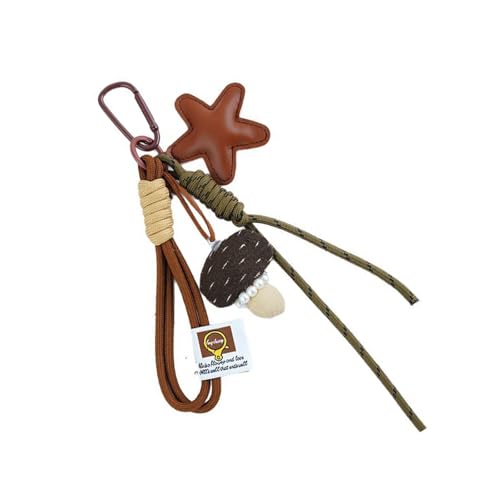 Fahoujs Geflochtene Seilbeutel Ornament Praktische Star Anhänger Schlüsseldarme Schlüsselbund Trendy Backpack Dekoration Für Erwachsene Tragbare Sternförmige Schlüsselreine Für Taschen von Fahoujs