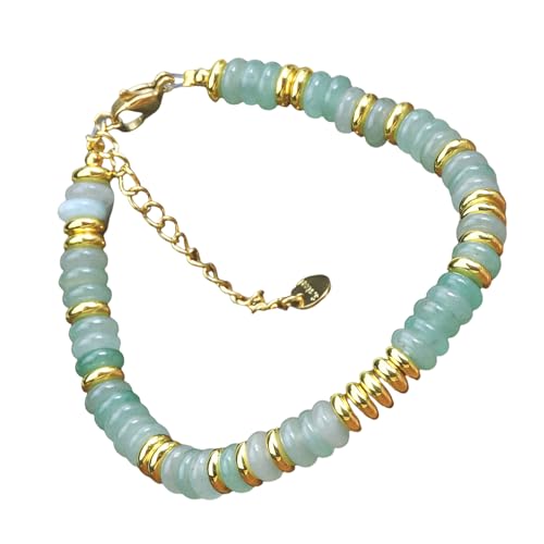Fahoujs Handgefertigtes Armband Bunte Natursteinperlen Handchain Frauen Schmuck Handgefertigt Edelstein Barmisaden Accessoire von Fahoujs