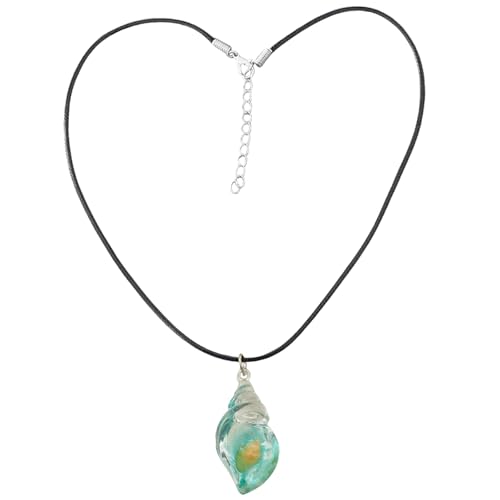 Fahoujs Harz Sea Snail Pendellanhänger Halskette Handgefertigtes Harzschalen Halsketten Accessoire Mit Küstenstimmung Für Geschenkverbindung Küstenurlaub Schmuck von Fahoujs