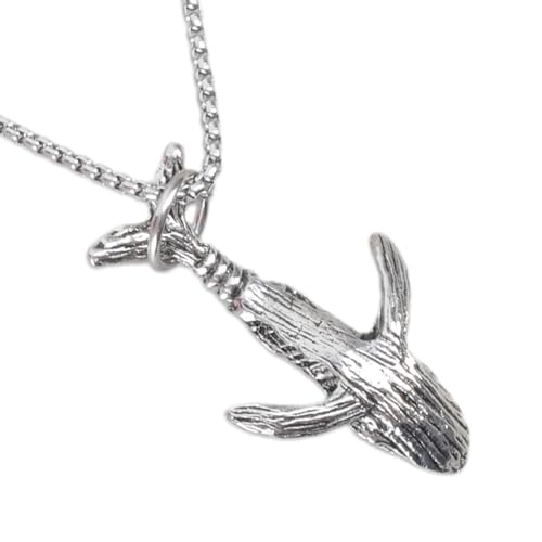 Fahoujs Herren Sharned Halskette 60 Cm Kette HipHop Kragen Mit Delphin Und Schildkrötenschwanzakzent Tragbar Für Stilishbeach Outfits Animal Jewelry von Fahoujs