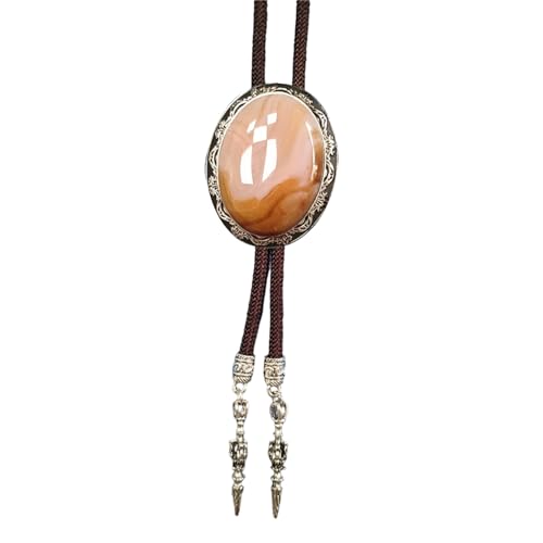 Fahoujs Herren Western Bolotie Mit Einzigartiger Ovaler Form Stein Anhänger Hemdkragen Kette Verstellbares Kabel Krawatte Schmuck Halskette Fahoujs Herren Western Bolotie Mit Einzigartiger Ovaler Form Stein Anhänger Hemdkragen Kette Verstellbares Kabel Krawatte Schmuck Halskette von Fahoujs