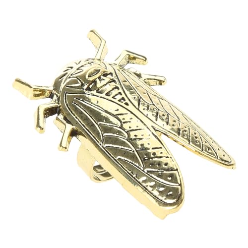 Fahoujs Kreative Unisex Zikaden Form Ringe Kreative Zikadenringe Schmuck Accessoire Mode Unregelmäßige Fingercharme Moderner Unregelmäßiger Metallfinger von Fahoujs