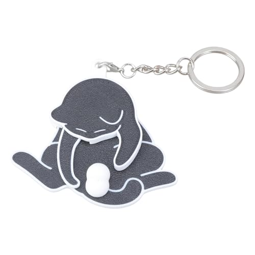 Fahoujs Kreatives Pull Spiel Eggs Katzen Schlüsselbund Anhänger Für Taschen Oder Schlüssel Handgefertigte Neuheit Schlüsselhalter Spaß Und Stilvolle Tasche Charme Tierthema Keyring von Fahoujs