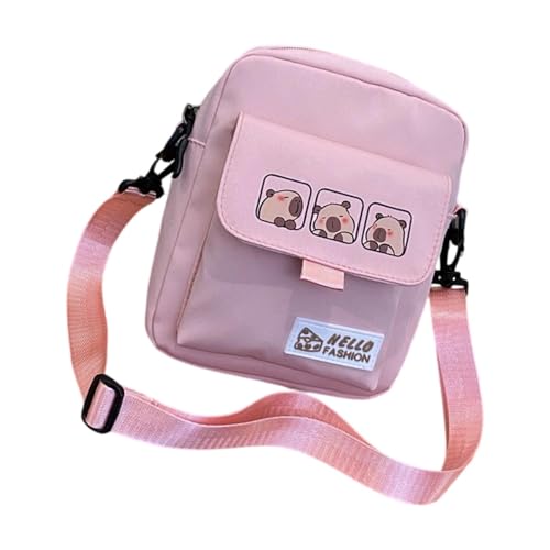 Fahoujs Leichte Polyester Umhängetasche Trendy Tierthema Praktische Crossbody Taschen Für Telefonschlüssel Brieftasche Accessoires Capybara Stylish Telefon Beutel von Fahoujs