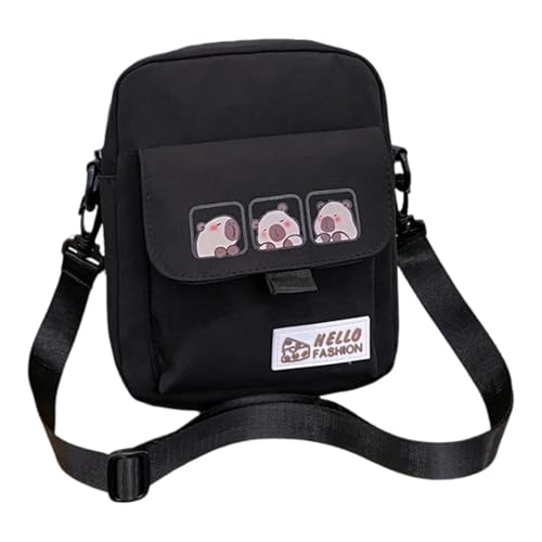 Fahoujs Leichte Polyester Umhängetasche Trendy Tierthema Praktische Crossbody Taschen Für Telefonschlüssel Brieftasche Accessoires Capybara Stylish Telefon Beutel von Fahoujs