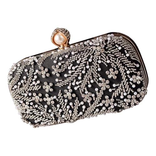 Fahoujs Luxuriöse Strasssteine Bestickte Party Geldbörse Verstellbarer Schultergurt Praktische Polyester Sichere Aufbewahrungsfächer Prom Event Rassestones Mieted Prom Tarse von Fahoujs