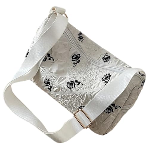 Fahoujs Mehrzwecke Blumendesign Baumwollhandtasche Verstellbares Riemen Großer Aufbewahrung Frauen Umhängetasche Für Alltägliche Mehrzweck Freizeitbeutel von Fahoujs