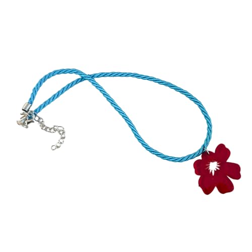 Fahoujs Mode Blossoms Pendant Halskette In Robusten Kabel Acrylmaterialien Mit Einstellbarer Kette Für Vielseitiges Styling Frauen Mode Accessoire von Fahoujs