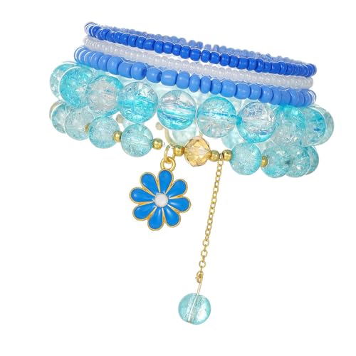 Fahoujs Mode Dehnbares Armband Set Crystal Perlen Handchains Elastic Armband Elegantes Schmuckzubehör Für Party Für Party von Fahoujs