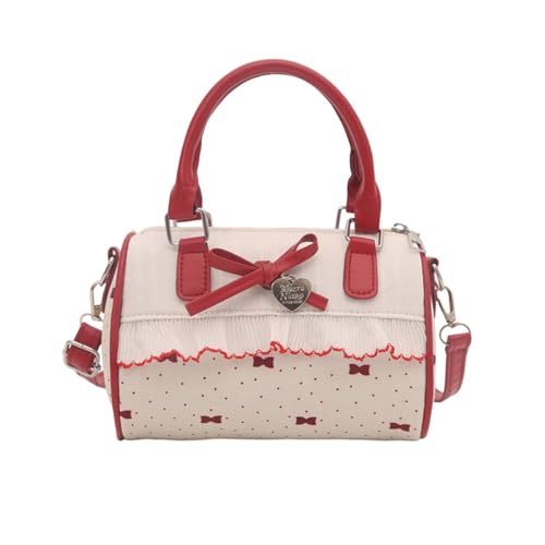 Fahoujs Mode Dot Umhängetasche Mit Bögen Dekore Leichte PU Crossbody Taschen Abend Geldbeutel Essentielle Gegenstände Handtasche PU Handtasche von Fahoujs