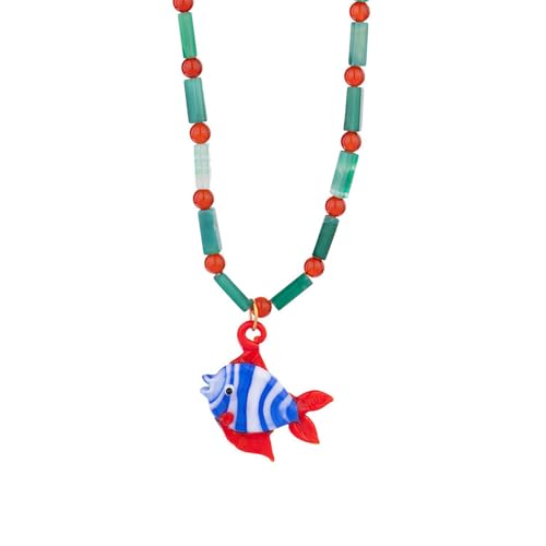Fahoujs Mode Fisch Halskette Perlen Ein Verstellbares Auffälliges Accessoire Für Modeliebhaber Für Modeliebhaber Bunte Schmuck Vorhanden von Fahoujs