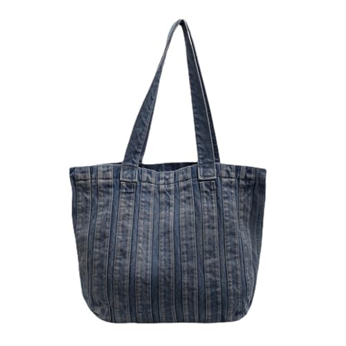 Fahoujs Mode Gewaschene Jeans Unterarmtasche Geräumige Handtasche Großkapazitäts Umhängetasche Für Den Täglichen Gebrauch Frauen Räumlich Carryall von Fahoujs
