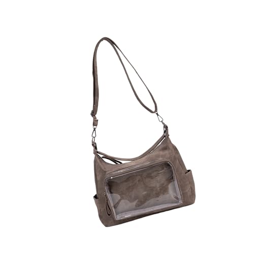 Fahoujs Mode Klare Retro Umhängetasche PU Casual Crossbody Geldbörse Geräumiges Interieur Für Pendeln Von Reiseverkehrsmultifunktional Transparenter Arbeitsbeutel von Fahoujs