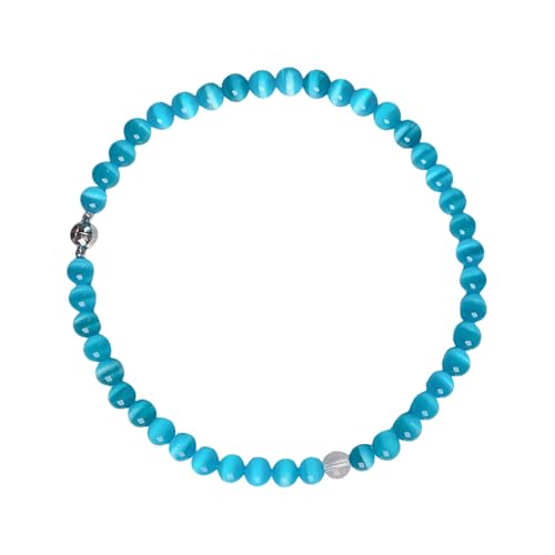 Fahoujs Mode Liebe Herzförmige Blaue Katzen Augenstein Halskette Tragbare Besondere Geschenke Für Liebhaber Und Besondere Anlässe Blaue Katzen Augenstein Halskette von Fahoujs