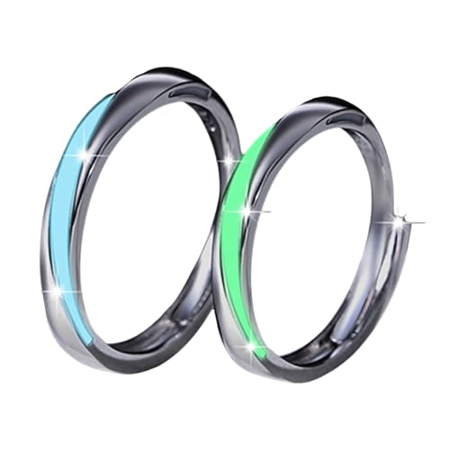 Fahoujs Mode Loop Glühen Paar Ringe Robust von Fahoujs