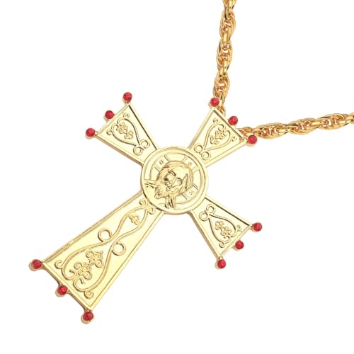 Fahoujs Mode Robuste Legierung Kreuzt Anhänger Halskette Verstellbares Kettenschmuck Accessoire Für Männer Und Frauen Polierte Finish Verstellbare Länge Fahoujs Mode Robuste Legierung Kreuzt Anhänger Halskette Verstellbares Kettenschmuck Accessoire Für Männer Und Frauen Polierte Finish Verstellbare Länge von Fahoujs