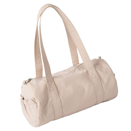 Fahoujs Mode Runde Röhrchen Handtasche Casual Nylon Umhängetasche Ladies Feste Farbzylinder Achselgrundstück Für Tägliche Verwendung Koreaner Mode Schulter von Fahoujs