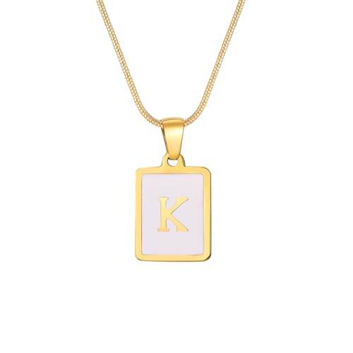 Fahoujs Mode Square Card Charme Halskette Unisex Hals Schmuck Mann Präsentieren Edelstahltextur Für Verschiedene Anlässe Quadratanhänger Halskette von Fahoujs