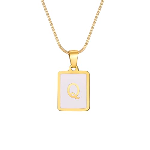 Fahoujs Mode Square Card Charme Halskette Unisex Hals Schmuck Mann Präsentieren Edelstahltextur Für Verschiedene Anlässe Quadratanhänger Halskette von Fahoujs