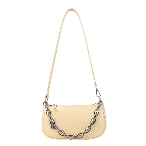 Fahoujs Mode Unterarm Umhängetasche Praktische PU Taschen Flexible Gurt Design Kompaktes Crossbody Geldbörse Mit Kettenakzentbeutel von Fahoujs