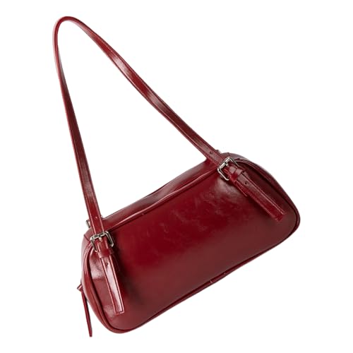 Fahoujs Moderne PU Geldbörse Hochglanz Finishhand Handtasche Stylische Umhängetaschen Große Kapazität Unterarm Pendlertasche Für Mode Frauen Hochglanzumbeltasche von Fahoujs