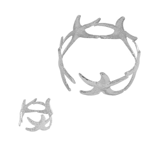 Fahoujs Moderne Seesterne Offenes Armband Und Ringe Set Anspruchsvolle Ringe Für Jugendliche Frauen Die Einzigartige Stile Suchen Vintage Seestarfish Armband Set Fahoujs Moderne Seesterne Offenes Armband Und Ringe Set Anspruchsvolle Ringe Für Jugendliche Frauen Die Einzigartige Stile Suchen Vintage Seestarfish Armband Set von Fahoujs