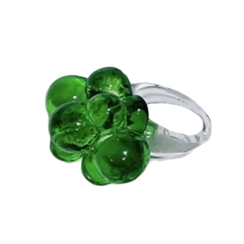 Fahoujs Perlen Acrylringe Mit Modedesigns Und Farben Blumenringe Einzigartiger Handschmuck Für Mode Frauen Party Statement Vorhanden von Fahoujs