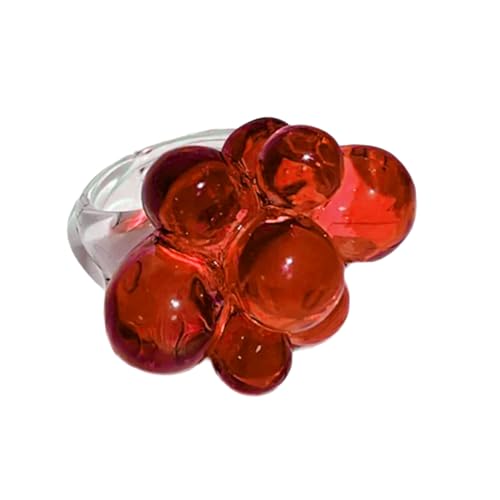 Fahoujs Perlen Acrylringe Mit Modedesigns Und Farben Blumenringe Einzigartiger Handschmuck Für Mode Frauen Party Statement Vorhanden von Fahoujs