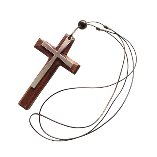 Fahoujs Polished Crucifix Charm Halskette Verstellbare Länge Neckketten Stylische Schlüsselbeinkette Für Tägliche Verschleiß Und Musikfestivals Kruzifix Anhänger Halskette von Fahoujs