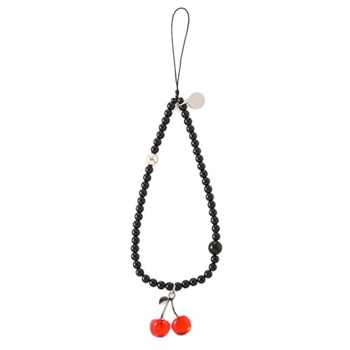 Fahoujs Praktische Cherrys Anhänger Perlen Telefon Charme Mode Elegante Designs Für Stilvolle Outfits Trendige Frauen Damen Damen von Fahoujs