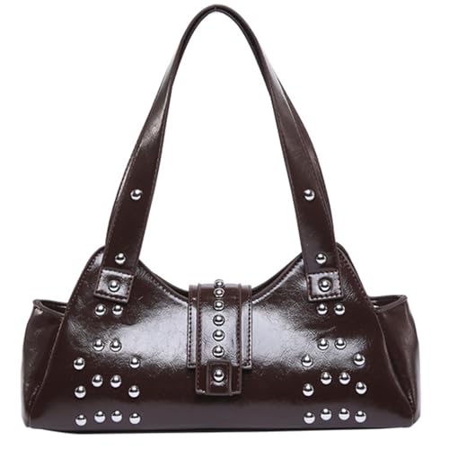 Fahoujs Praktische Knödel Handtasche PU Leder Umhängetasche Abend Geldbeutel Handtasche Für Mode Enthusiasten Die Punkstile Frauen Mode Tasche Lieben von Fahoujs