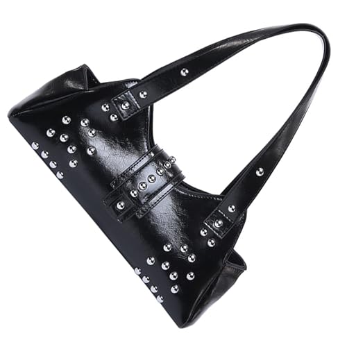 Fahoujs Praktische Knödel Handtasche PU Leder Umhängetasche Abend Geldbeutel Handtasche Für Mode Enthusiasten Die Punkstile Frauen Mode Tasche Lieben von Fahoujs