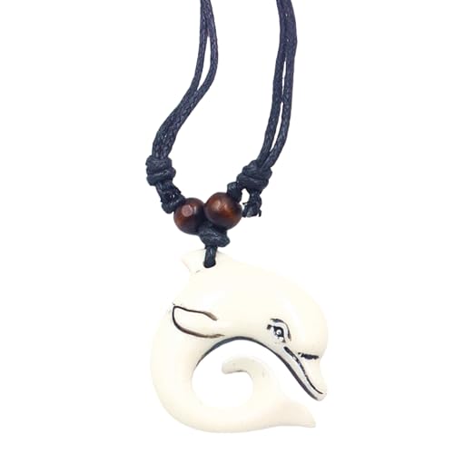 Fahoujs Raffinierte Harz Delphin Halskette Einstellbare Länge Schlüsselbein Kette Ozean Charm Choker Für Stilvolle Frauen Mode Schmuckzubehör von Fahoujs