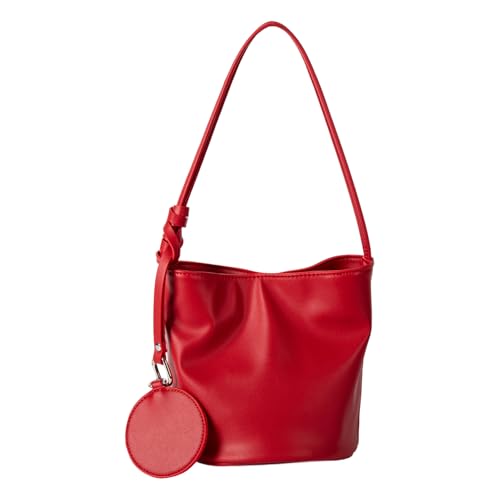 Fahoujs Raffinierter Oberer Bucket Bag Weiche PU Leder Abnehmbar Dekorativ Anheizt Ergonomisch Carry Comfort Täglich Verwenden Umhängetasche von Fahoujs