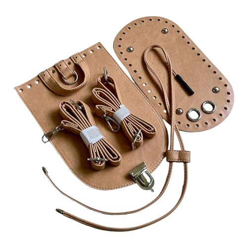 Fahoujs Rucksacknähte Bastel Set PU Leder Beutel Basis Und Bedeckt Ein Verstellbares Riemen Für Häkeln Geldbörse Zubehör Handgefertigte Häkelbeutelversorgungen von Fahoujs