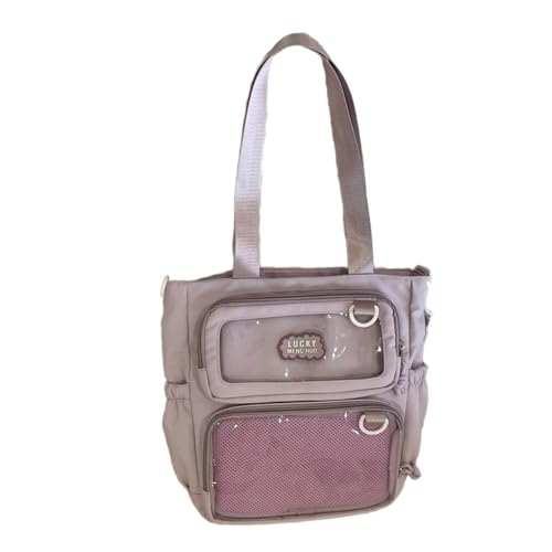 Fahoujs Schulstudentin Uniform Crossbody Tasche Japanisch Klare Fenster Schulter Handtasche Anime Pin Display Große Kapazität Itabag Modehandtasche von Fahoujs