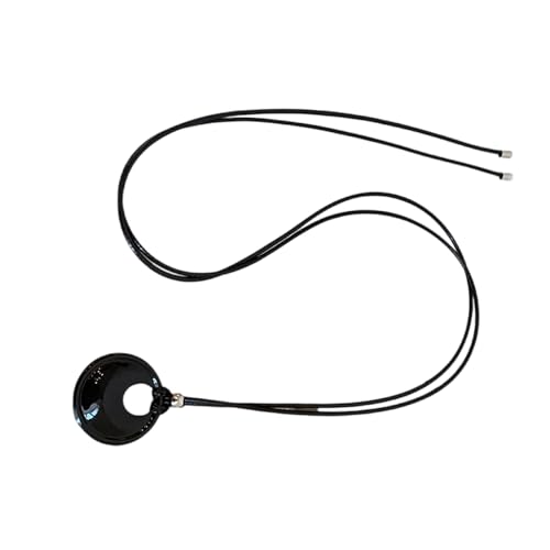 Fahoujs Stabile Leder Halskette Mit Einem Glücksrundanhänger Bequeme PU Leder Halskette Mit Einer Runde Glücksdesigns Robuste Kabel von Fahoujs