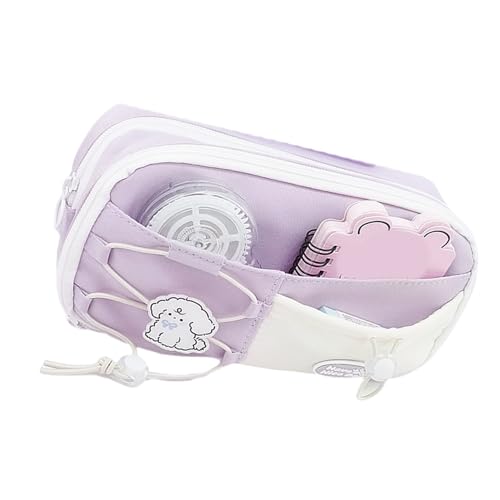 Fahoujs Stifte Mit Hoher Kapazitätsbleistift 8 Abschnitt Polyester Stiftbeutel Mehrschichtiger Bleistift Organisatortasche Für Schulbüro 23x12x8cm Polyester Stift Für Büroangestellte von Fahoujs