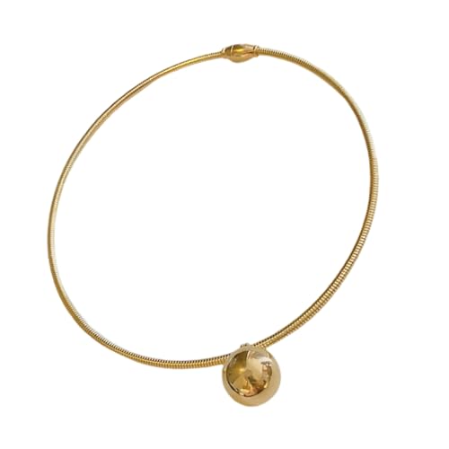 Fahoujs Stilvoller Herz/Kugel Geformte Anhänger Neckketten Schlangenknochenkette Schlüsselbein Halskette Eleganter Schmuck Für Trendige Frauen Mädchen Alltag Mode Schmuck von Fahoujs