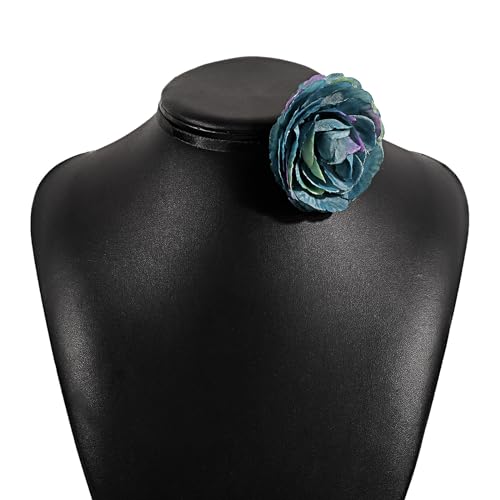 Fahoujs Stoff Blumenhalpiepiece Personalisierte Blumenhalshalskette Stylish Stoff Halskette Für Partys Geburtstage Modeschmuck von Fahoujs