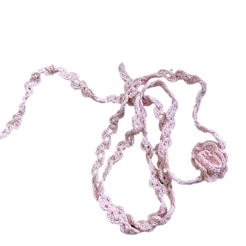 Fahoujs Stricker Blumenschal Halskette Mit Rose Elegante Braut Hochzeit Halskette Für Braut Und Frauen Modeschal von Fahoujs