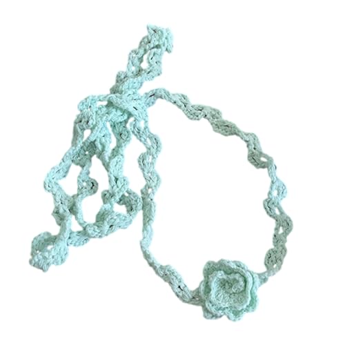 Fahoujs Stricker Blumenschal Halskette Mit Rose Elegante Braut Hochzeit Halskette Für Braut Und Frauen Modeschal von Fahoujs