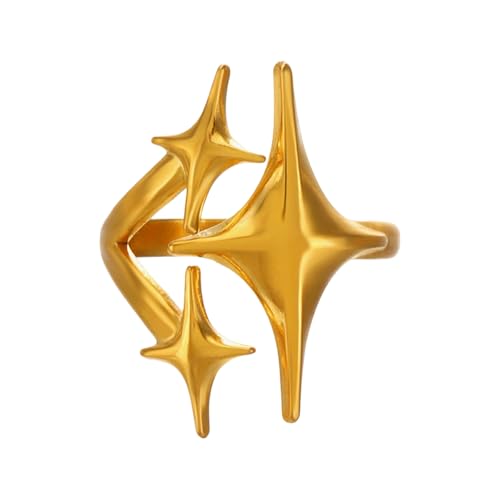 Fahoujs Stylische Celestials Inspirierte Funkelnde Legierungsringe Modeschmuckstücke Ideal Für Partys Und Jubiläumsgeschenke Starlight Ringe von Fahoujs